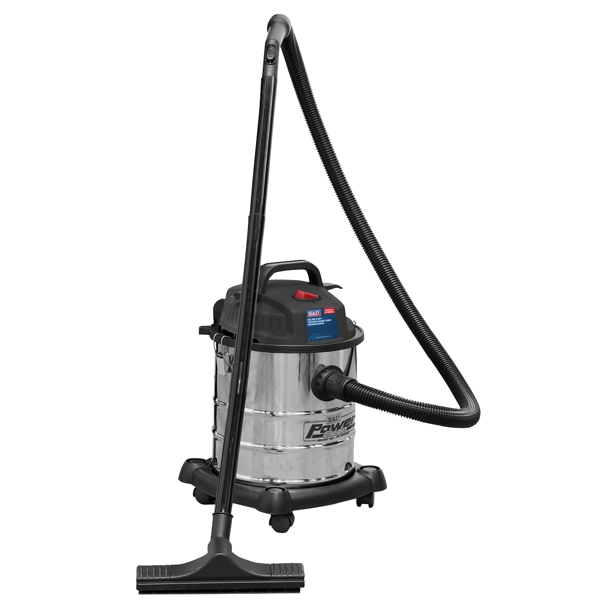 Sealey 20Litres Wet & Dry Vacuum Cleaner 1250W Stainless Bin Lightweight PC195SD