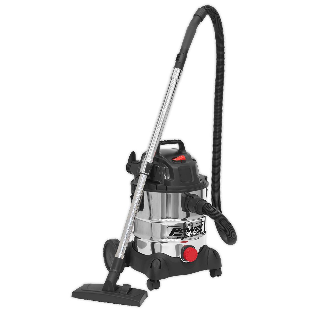 Sealey 20L Wet & Dry Industrial Vacuum Cleaner 1250W Stainless Drum PC200SD
