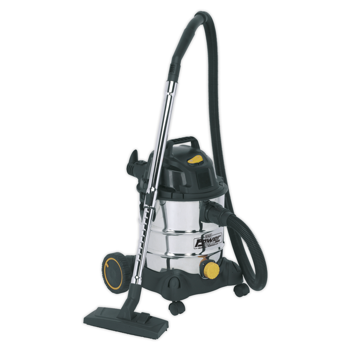 Sealey 110V 1250W Vacuum Cleaner Wet & Dry 20L Stainless Bin PC200SD110V