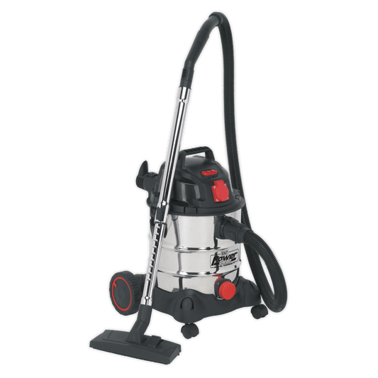 Sealey 230V Vacuum Cleaner Industrial 20 Litres 1400w B" Auto Start PC200SDAUTO