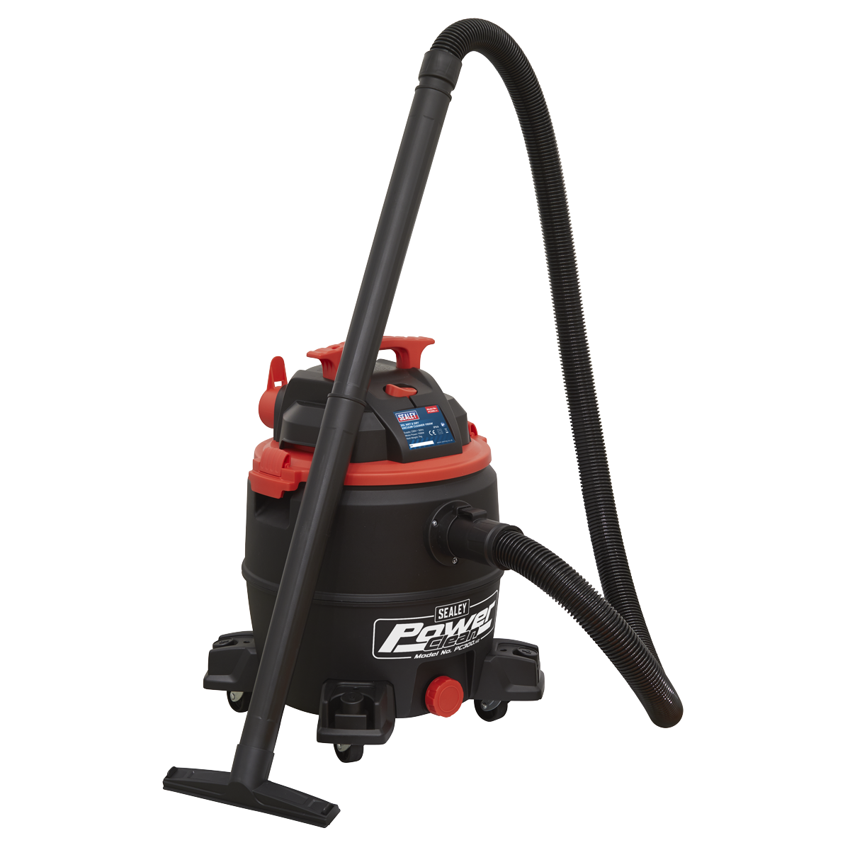Sealey 230V 1400W 30 Litre Wet/Dry Vacuum Cleaner With 4m Cable 3-Pin Plug PC300