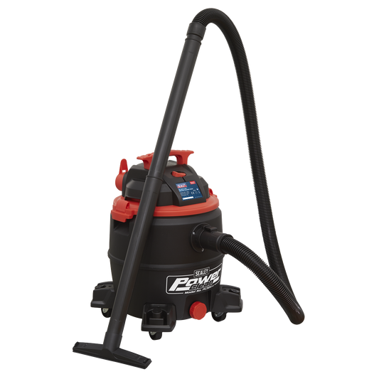 Sealey 230V 1400W 30 Litre Wet/Dry Vacuum Cleaner With 4m Cable 3-Pin Plug PC300