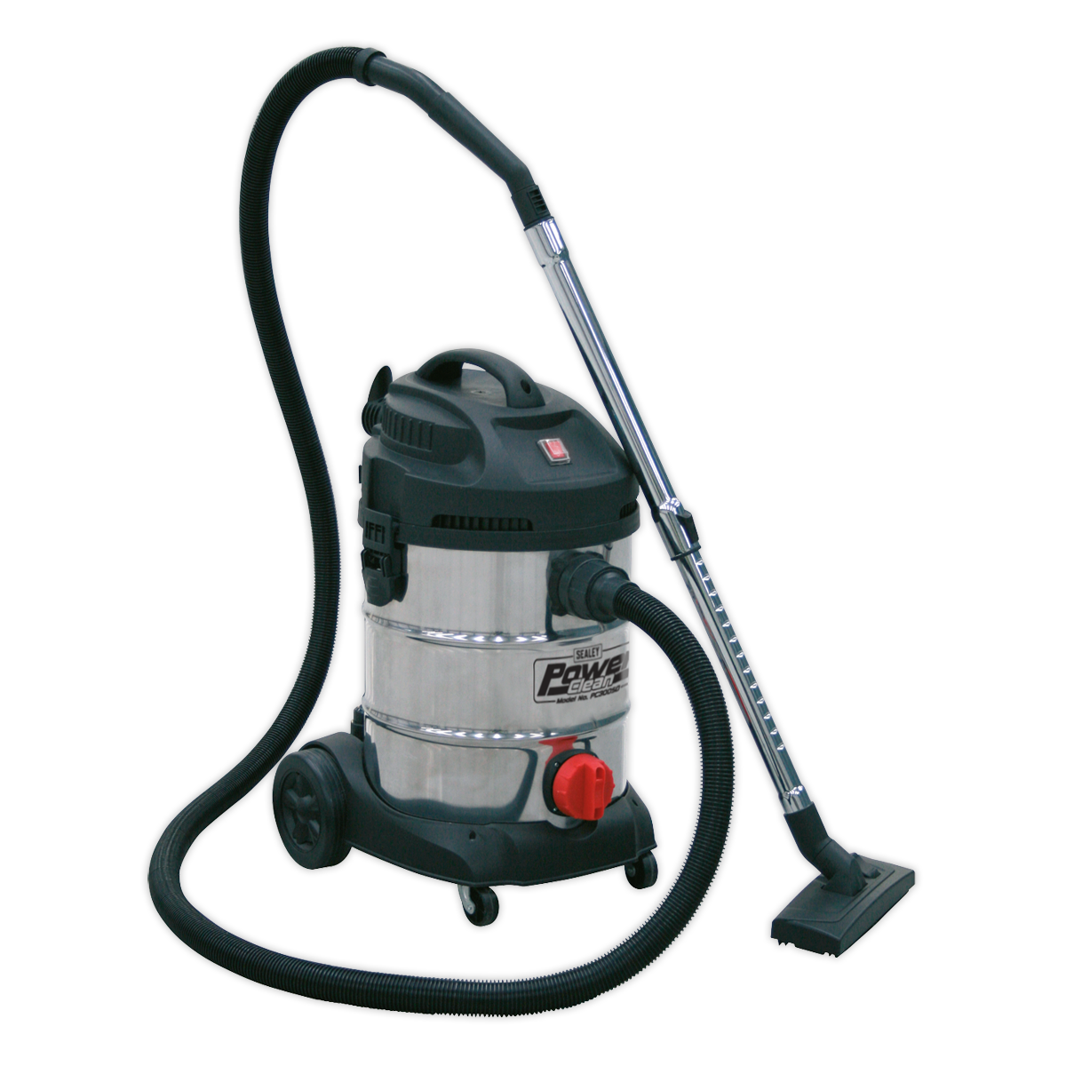 Sealey 230V Vacuum Cleaner Industrial 30 Litres 1400W Stainless Bin PC300SD