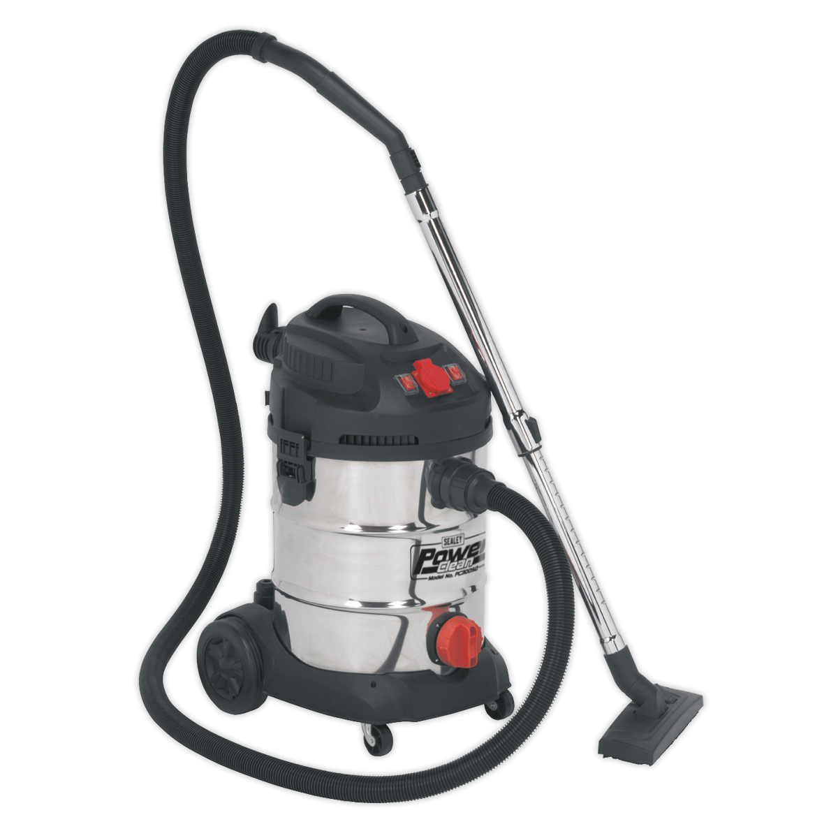 Sealey 230V Vacuum Cleaner Industrial 30L Stainless Bin Auto Start PC300SDAUTO