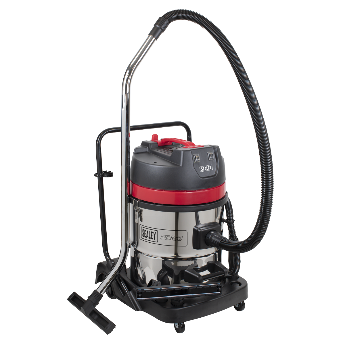 Sealey Vacuum Cleaner Wet & Dry 60 Litres Stainless Drum 1600W/230V PC460