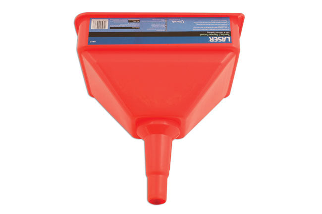LASER 5637 Heavy Duty Funnel 255x165mm Nylon Oil Fuel Resistant Universal