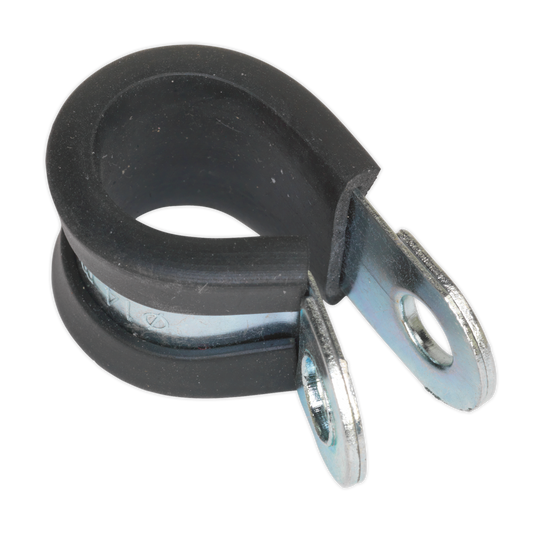 Sealey P Clip 25 Pieces Rubber Lined 13mm Zinc Plated Hose Pipe Clamp PCJ13