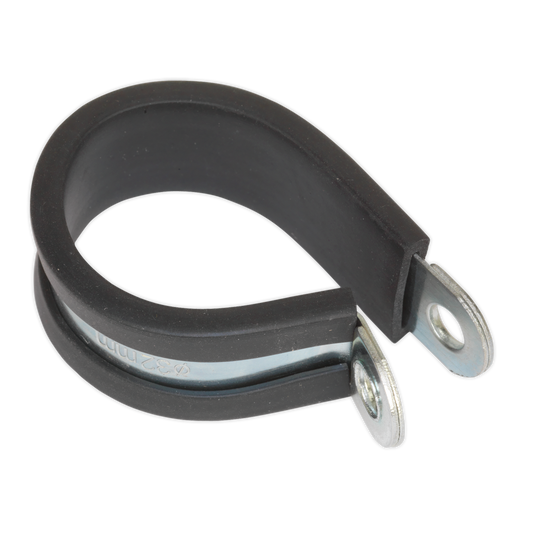 Sealey P Clip 25 Pieces Rubber Lined 35mm Zinc Plated Hose Pipe Clamp PCJ35