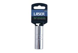 LASER 0100 Spark Plug Socket 16mm Spanner Size 1/2" Drive Chrome Vanadium