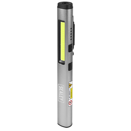 Sealey Rechargeable UV Penlight 5W COB 3W SMD LED With Laser Pointer LED450UV