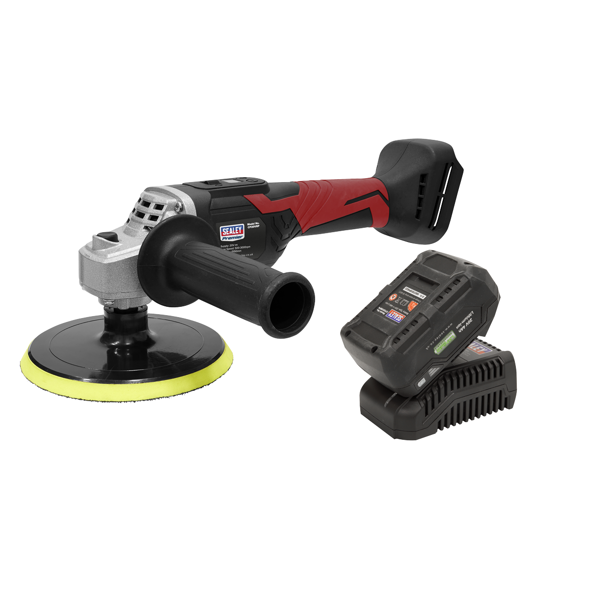 Sealey 20V 4Ah SV20 Series Ø150mm Cordless Rotary Polisher Kit CP20VRPKIT