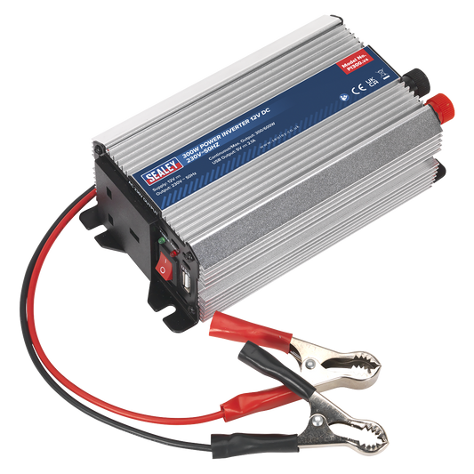Sealey 300W Power Inverter With Aluminium Case 12V DC - 230V 50Hz PI300