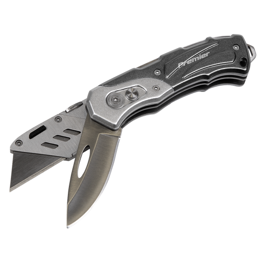 Sealey Pocket Knife Locking Twin Blade Stainless Steel Blade Hardened PK37