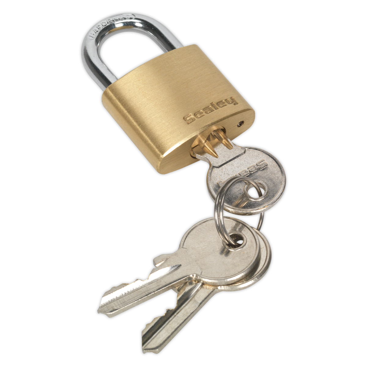 Sealey 30mm Brass Body Padlock With Corrosion Resistant Brass Body PL100