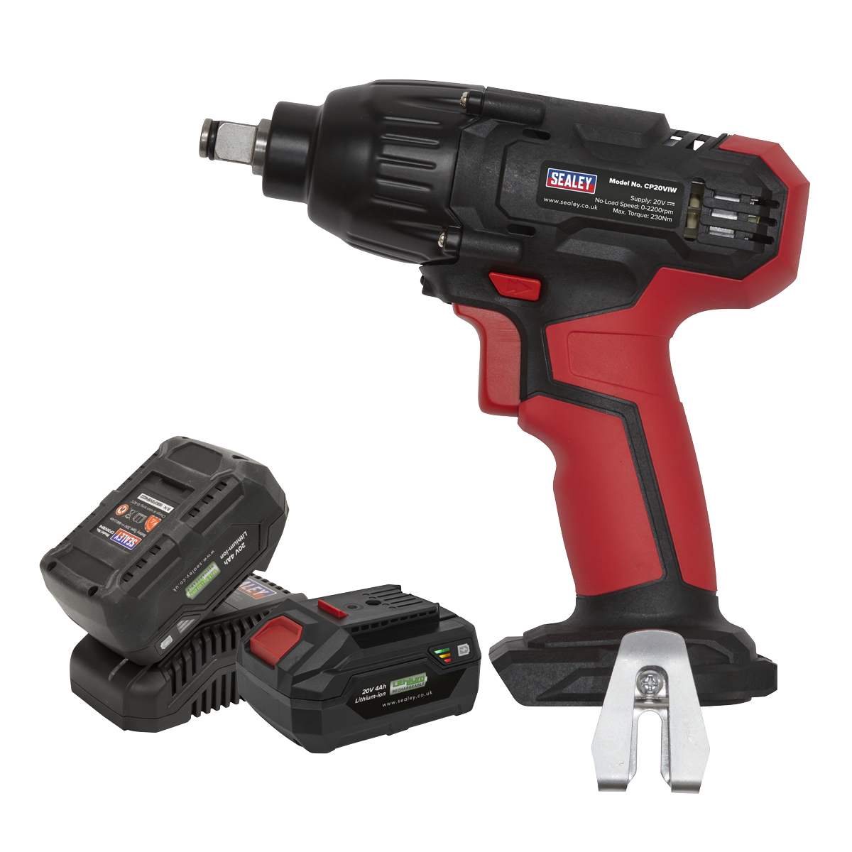 Sealey Impact Wrench 20V 1/2" Square Drive 230Nm - 2 x 2Ah Batteries CP20VIWKIT