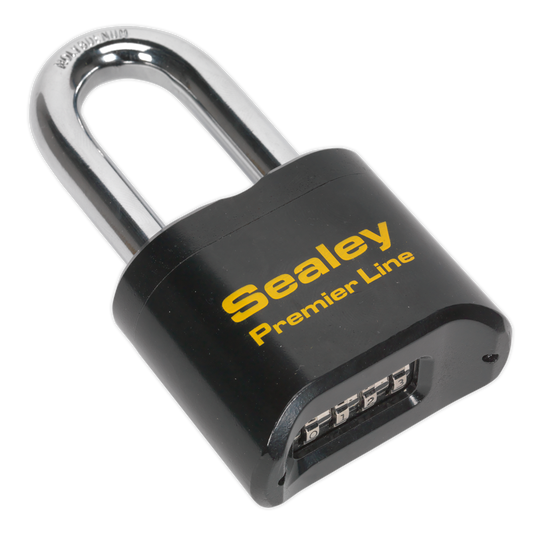 Sealey Steel Body Combination Padlock Long Shackle Heavy Duty 62mm PL603L