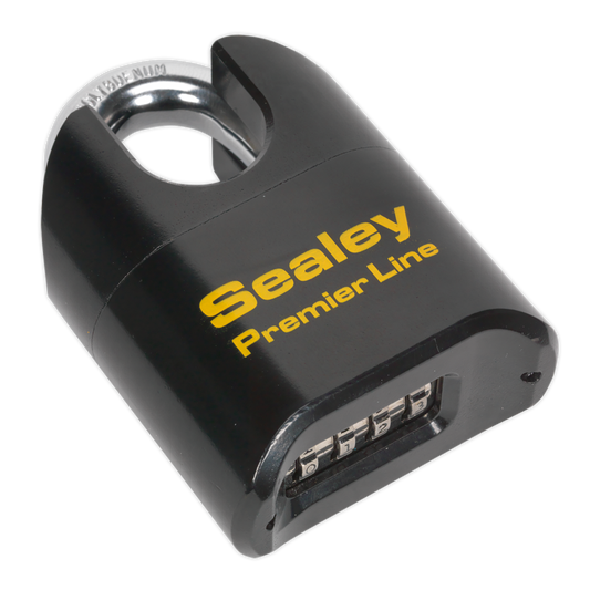 Sealey Steel Body Combination Padlock Shrouded Shackle Heavy Duty 62mm PL603S