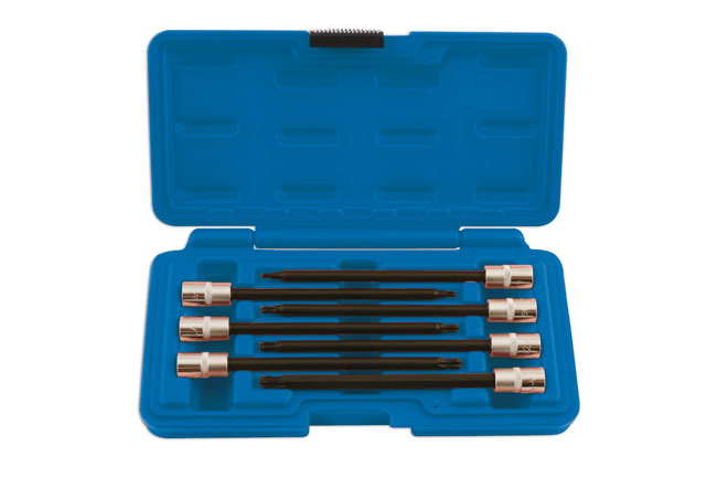 LASER 5661 7Pcs Screwdriver Long Tamperproof Star Bit Set Chrome Silicon Steel