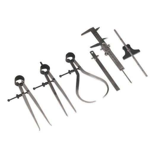 Sealey Professional Measuring Tool Set 6 Pieces Calipers Depth Gauge AK10000