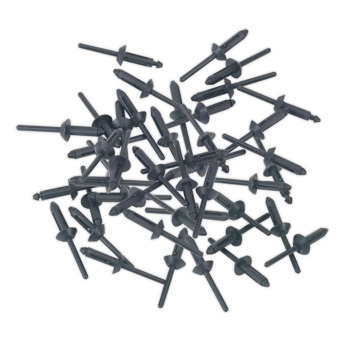 Sealey Plastic Rivets 50 Pieces 5mm x 15.8mm Fasteners Push Trim Clips PR003
