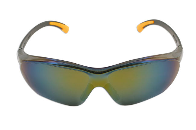 LASER 5675 Safety Glasses Black Mirrored Lens UV385 Protection EN166 Rated