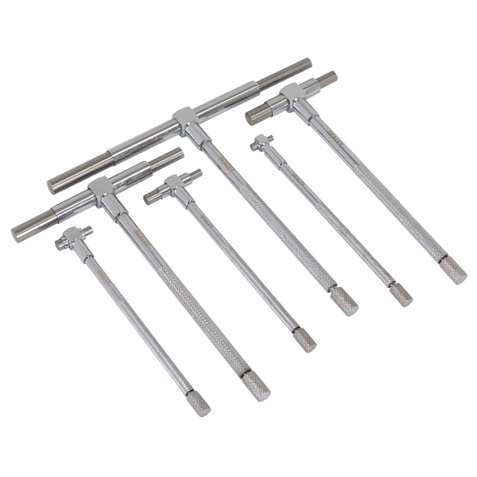 Sealey Telescopic Bore Gauge Set Satin Chrome Finish 6 Pieces 8-150mm AK10115