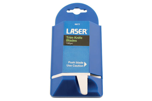 LASER 5677 Trim Knife Blade Set 100 Pieces Carbon Steel Blades Universal