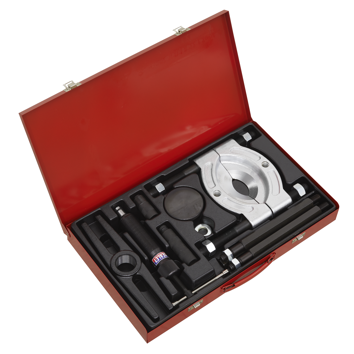 Sealey Hydraulic Bearing Separator & Puller Set With Metal Case 10 Pieces PS985