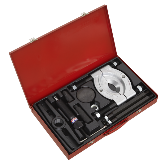Sealey Hydraulic Bearing Separator & Puller Set With Metal Case 10 Pieces PS985