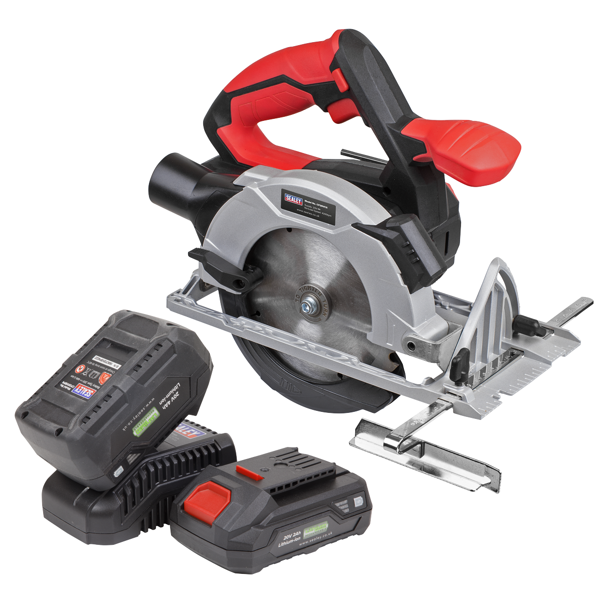 Sealey 20V SV20 Series Ø150mm Circular Saw Kit - 2 Batteries CP20VCSKIT