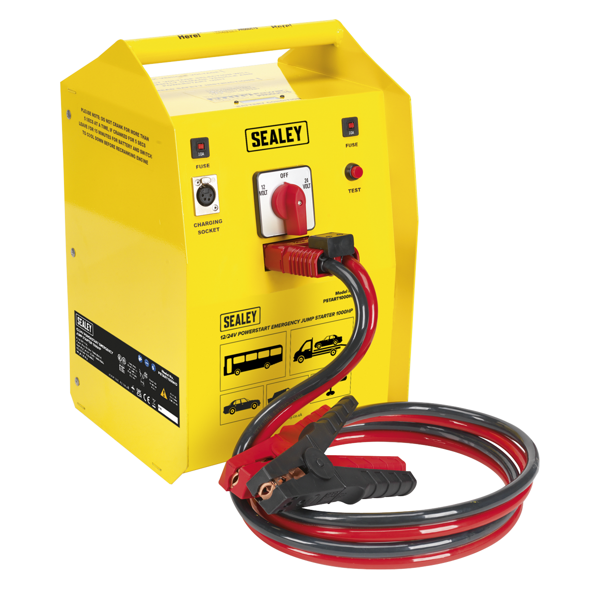 Sealey 12V 24V PowerStart Emergency Jump Starter 1000HP Heavy Duty PSTART1000HD