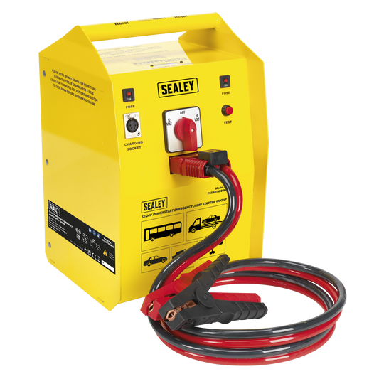 Sealey 12V 24V PowerStart Emergency Jump Starter 1000HP Heavy Duty PSTART1000HD