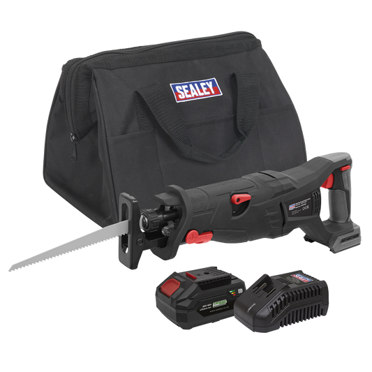 Sealey 20V 4Ah SV20 Series Brushless Reciprocating Saw Kit CP20VRSXKIT1
