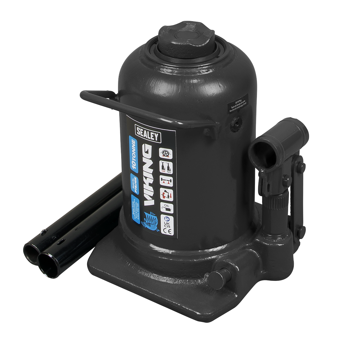 Sealey 10 Tonne Bottle Jack With Telescopic Ram & Safety Overload Valve PTBJ10S
