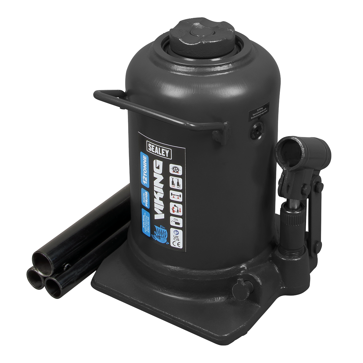 Sealey 12 Tonne Bottle Jack With Telescopic Ram & Safety Overload Valve PTBJ12S