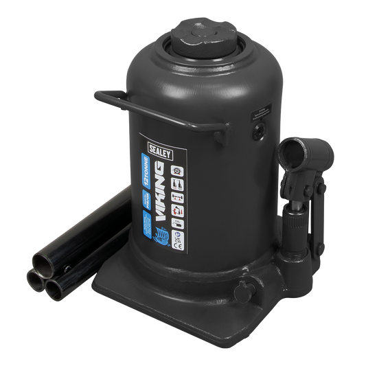 Sealey 12 Tonne Bottle Jack With Telescopic Ram & Safety Overload Valve PTBJ12S