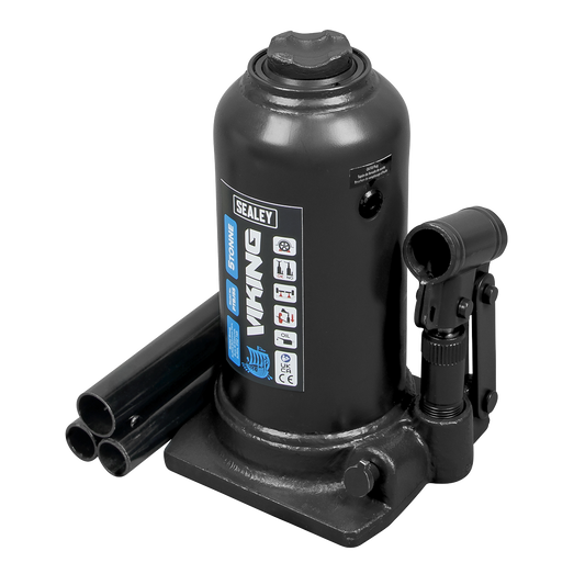 Sealey 5 Tonne Viking Telescopic Bottle Jack With Safety Overload Valve PTBJ5S