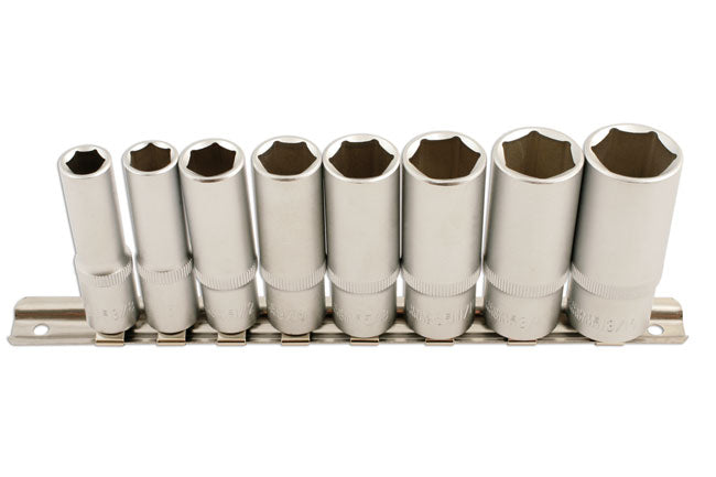 LASER 5694 AF Deep Socket Set 3/8" Inch Drive 8-Piece Chrome Vanadium Steel