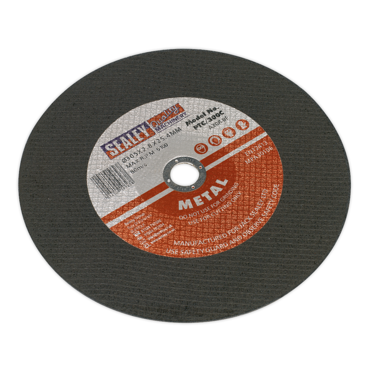 Sealey General Purpose Flat Cutting Disc Ø305 x 2.8mm Ø25.4mm Bore PTC/300C