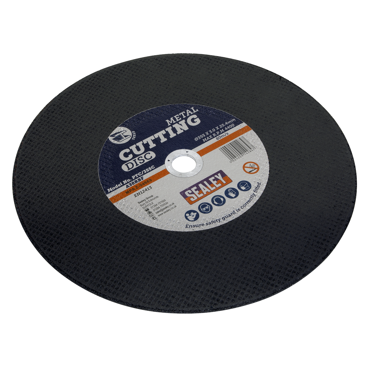Sealey General-Purpose Flat Cutting Disc Ø355 x 3mm Ø25.4mm Bore PTC/355C