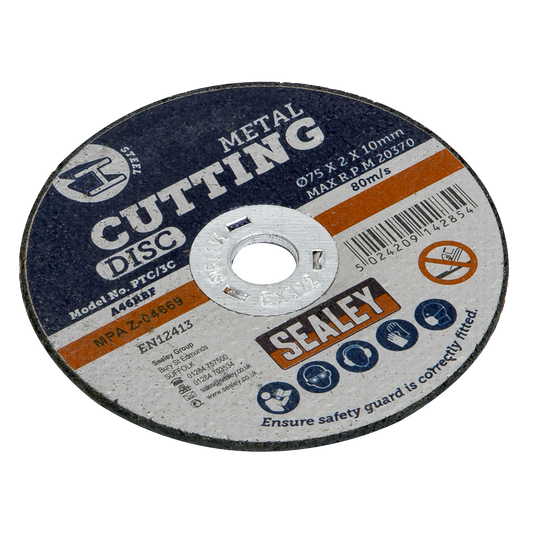 Sealey General Purpose Cutting Disc For Power Tools Ø75 x 2mm Ø10mm Bore PTC/3C