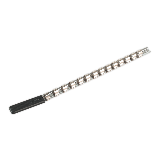 Sealey Socket Retaining Rail With 14 Clips 1/2" Square Drive Silver AK1214