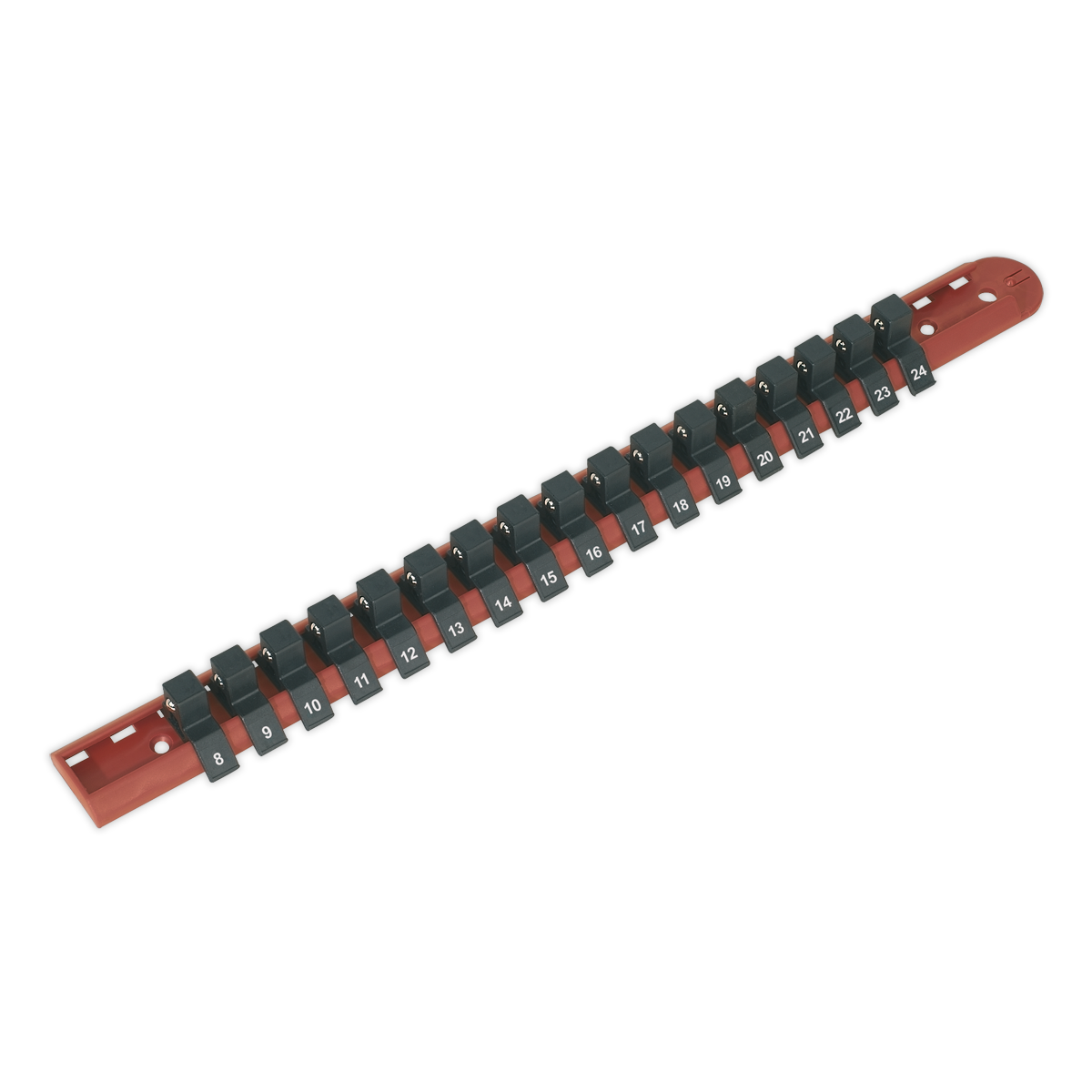 Sealey Socket Retaining Rail With 17 Clips 1/2" 8-24mm Square Drive AK1217