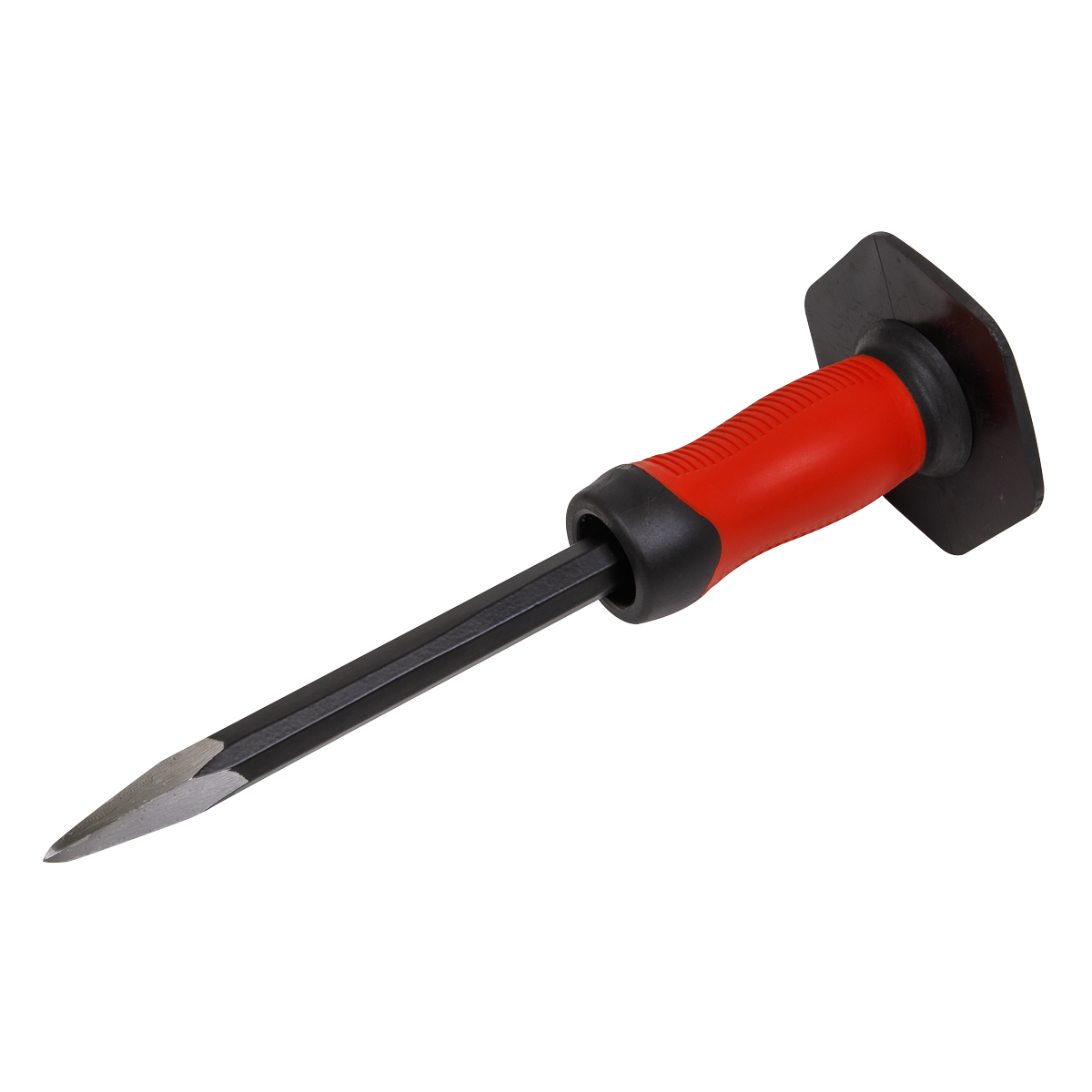 Sealey Point Chisel With Grip Black Powder Coated Polished Tip 300mm PTC01G