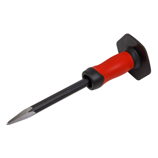 Sealey Point Chisel With Grip Black Powder Coated Polished Tip 300mm PTC01G