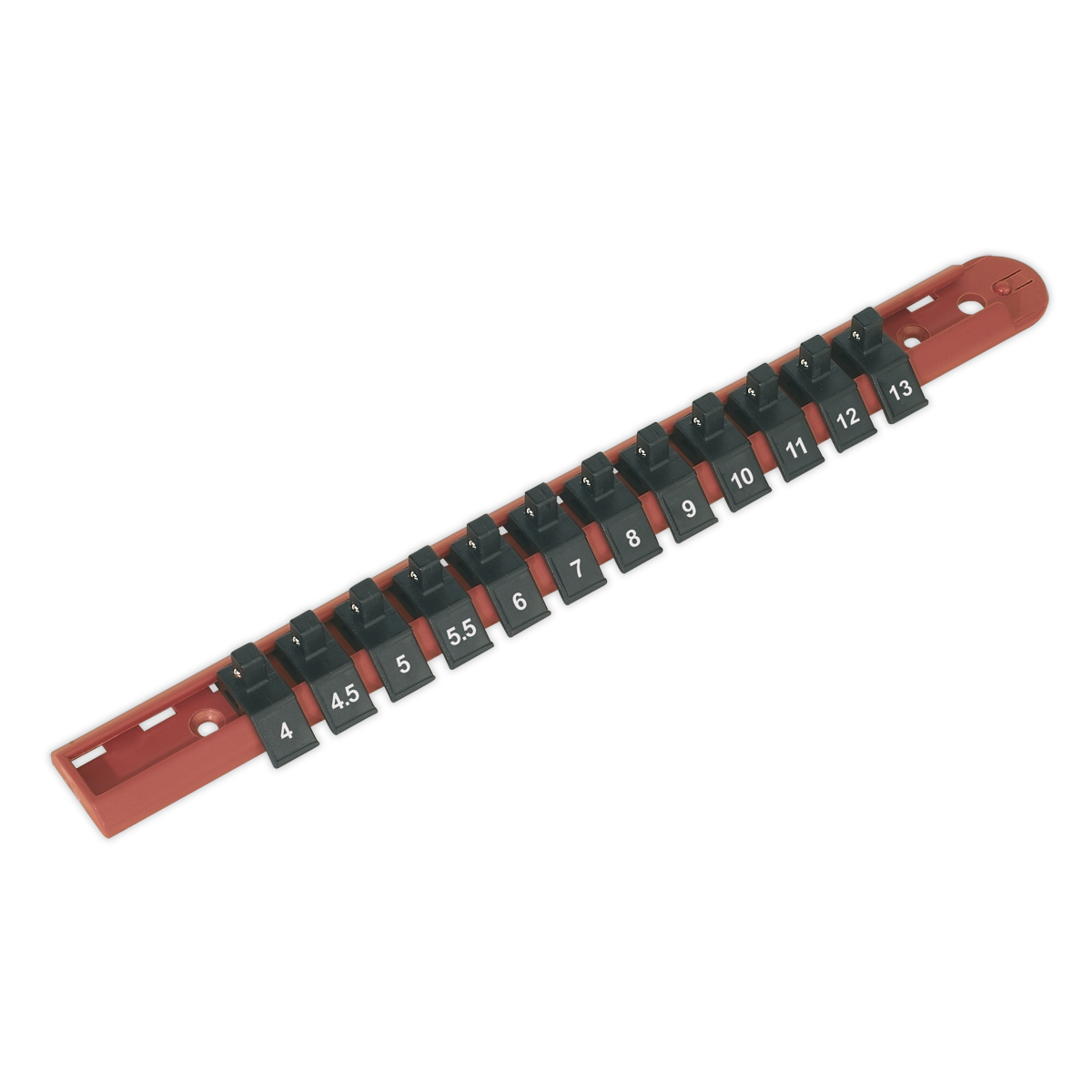 Sealey Socket Retaining Rail With 12 Clips 1/4" Drive Professional AK1412