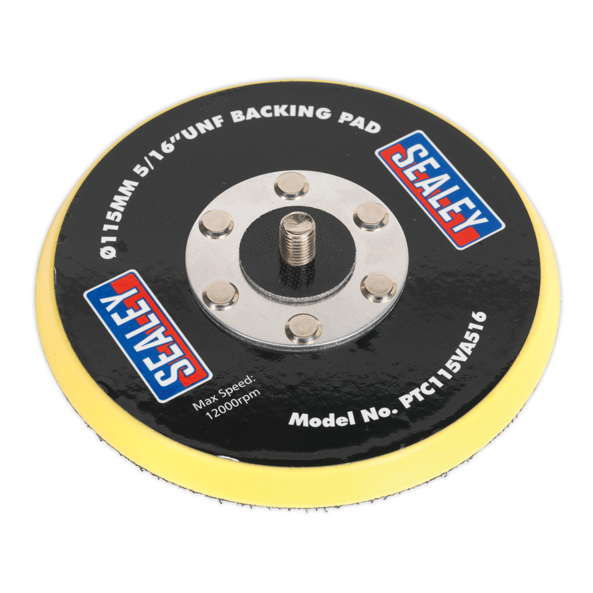 Sealey Hook & Loop Backing Pad For Power Tools Ø115mm 5/16" UNF PTC115VA516