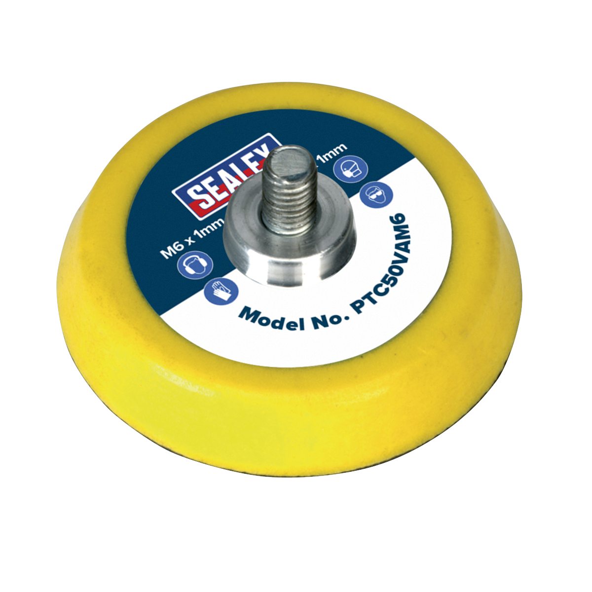 Sealey Hook & Loop Backing Pad For Electric/Air Tools Ø50mm x M6 x 1mm PTC50VAM6