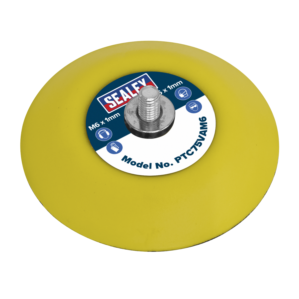 Sealey Hook & Loop Backing Pad For Electric/Air Tools Ø71mm M6 x 1mm PTC75VAM6