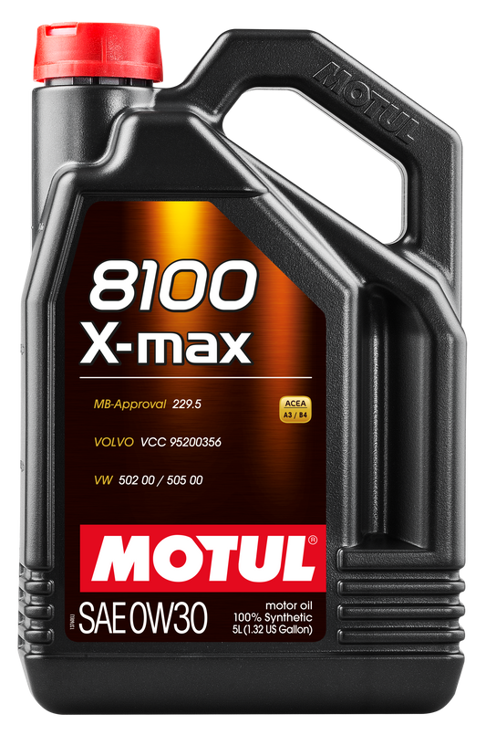 Motul 8100 X-MAX 0W30 5 Liter Auto Engine Oil 0W-30 Fully Synthetic 106571